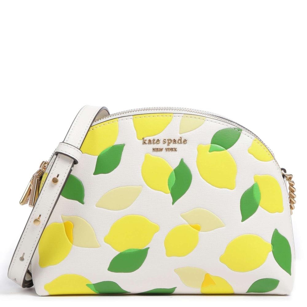 ♠️♠️♠️ Kate Spade Morgan Lemon Toss Embossed Double-zip Dome Crossbody ♠️♠️♠️ - Picture 1 of 15